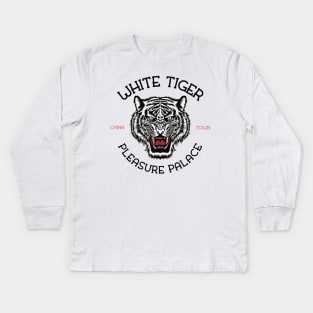 White Tiger Pleasure Palace Kids Long Sleeve T-Shirt